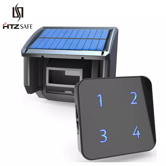 HTZSAFE 400 Meters Solar Wireless Driveway Alarm
